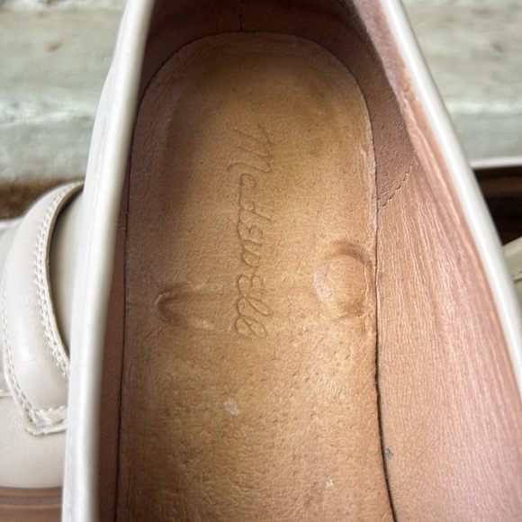 Madewell Harvest Moon The Bradley Leather Lugsole Loafer Shoes Sz 9 Cream - Picture 10 of 11